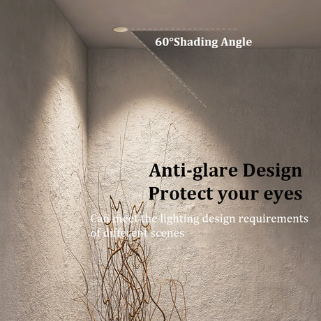 Deep Anti-glare Spotlight Led Ceiling Light Living Room Embedded LED Lighting Narrow Side Wall Washer Lights Home COB Downlight