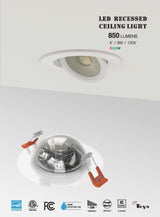 Work with Google Alexa Tuya Siri Smart Control RGBW Recessed LED Dimmable Downlight 9W Angle Adjustable Spot Light Ceiling Lamp