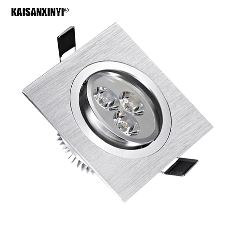 LED Square Down Lights 3W 5W 7W Recessed Dimmable Downlights 110V 220V Spot Indoor Ceiling Home Lighting