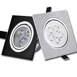 LED Square Down Lights 3W 5W 7W Recessed Dimmable Downlights 110V 220V Spot Indoor Ceiling Home Lighting