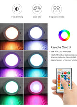 RGB W/WW Downlight Led 10W/20W Ceiling Decorative Downlight Living Room Background Wall Downlight RGB Remote Control Downlight