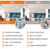 RGB W/WW Downlight Led 10W/20W Ceiling Decorative Downlight Living Room Background Wall Downlight RGB Remote Control Downlight