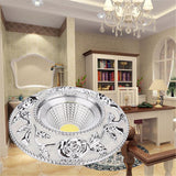 European Round Silver Garland Led Downlights 3W 5W 7W Cob Adjustable Angle Living Room Indoor Home Deco 110V 220V Recessed Lamp