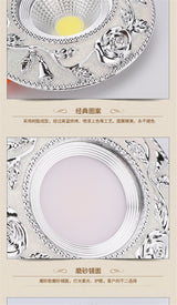 European Round Silver Garland Led Downlights 3W 5W 7W Cob Adjustable Angle Living Room Indoor Home Deco 110V 220V Recessed Lamp