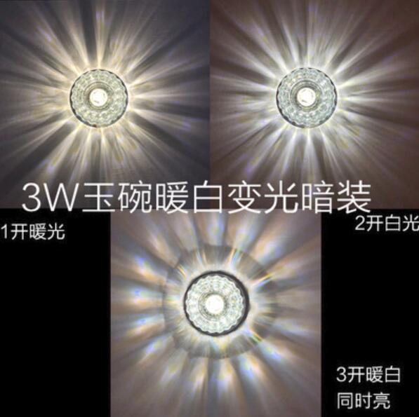 LED Downlights crystal lamp Downlight SMD Ceiling Spot Light With 3W/5W LED Driver AC110V 220V indoor Decoration