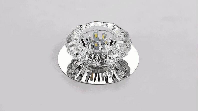 LED Downlights crystal lamp Downlight SMD Ceiling Spot Light With 3W/5W LED Driver AC110V 220V indoor Decoration