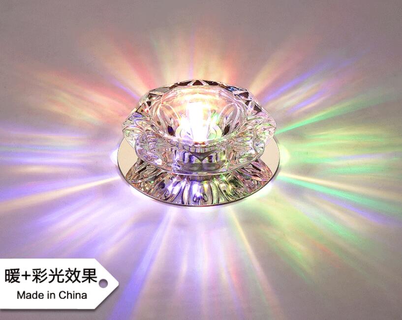 LED Downlights crystal lamp Downlight SMD Ceiling Spot Light With 3W/5W LED Driver AC110V 220V indoor Decoration