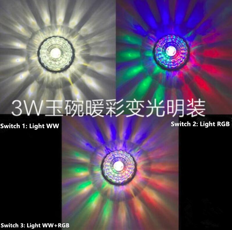 LED Downlights crystal lamp Downlight SMD Ceiling Spot Light With 3W/5W LED Driver AC110V 220V indoor Decoration