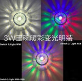 LED Downlights crystal lamp Downlight SMD Ceiling Spot Light With 3W/5W LED Driver AC110V 220V indoor Decoration