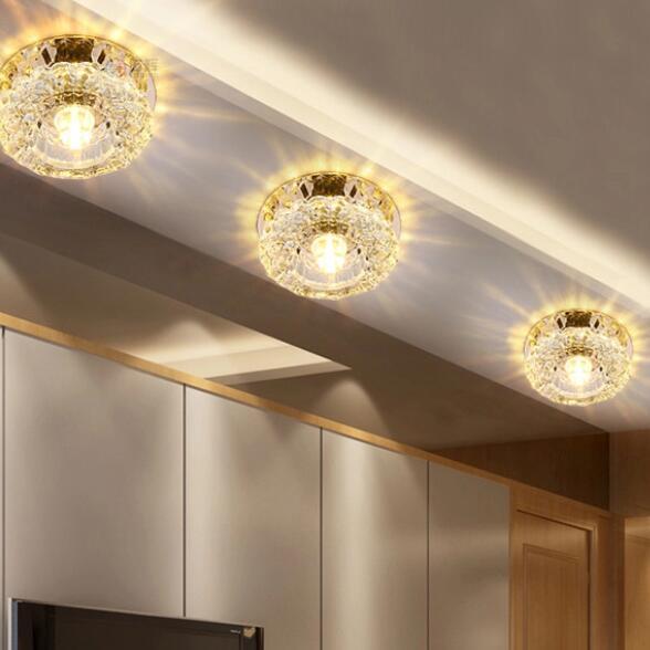 LED Downlights crystal lamp Downlight SMD Ceiling Spot Light With 3W/5W LED Driver AC110V 220V indoor Decoration