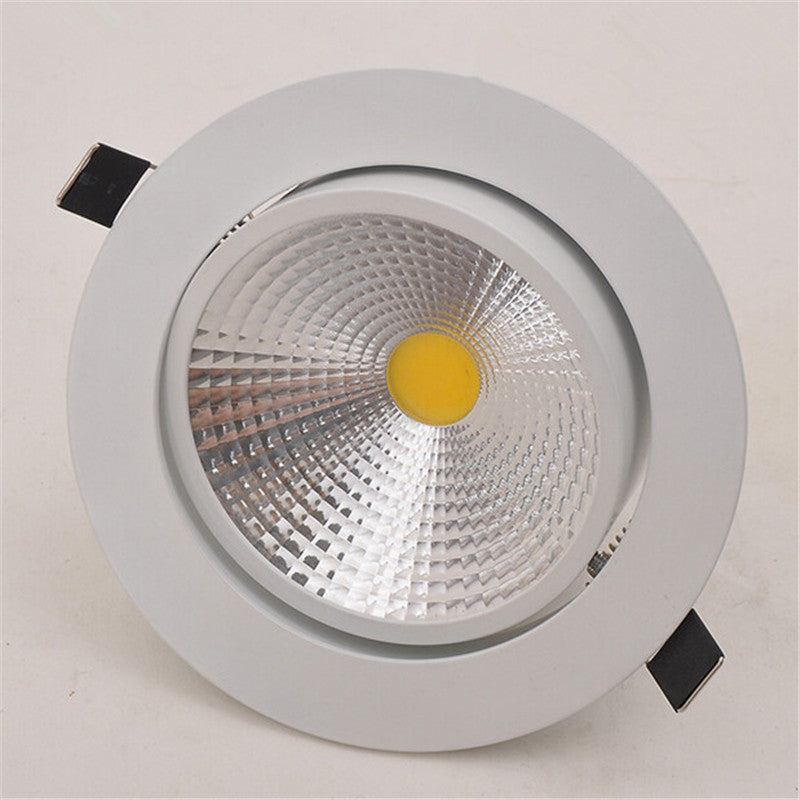 Dimmable 9W 15W 20W COB LED Downlights Tiltable Fixture Recessed Ceiling Downlights Lamp Spotlight AC110V/AC220V