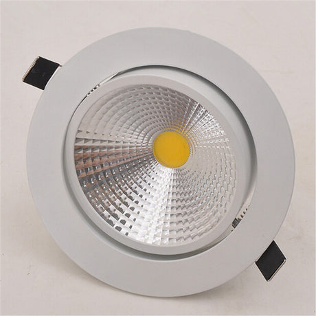 Dimmable 9W 15W 20W COB LED Downlights Tiltable Fixture Recessed Ceiling Downlights Lamp Spotlight AC110V/AC220V