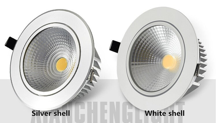 Dimmable 9W 15W 20W COB LED Downlights Tiltable Fixture Recessed Ceiling Downlights Lamp Spotlight AC110V/AC220V