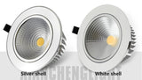 Dimmable 9W 15W 20W COB LED Downlights Tiltable Fixture Recessed Ceiling Downlights Lamp Spotlight AC110V/AC220V
