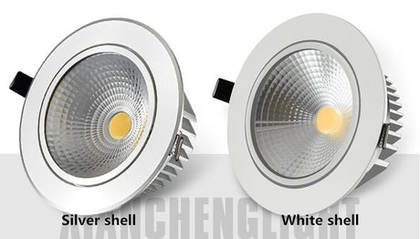 Dimmable 9W 15W 20W COB LED Downlights Tiltable Fixture Recessed Ceiling Downlights Lamp Spotlight AC110V/AC220V