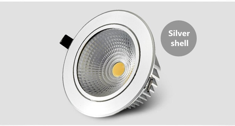 Dimmable 9W 15W 20W COB LED Downlights Tiltable Fixture Recessed Ceiling Downlights Lamp Spotlight AC110V/AC220V