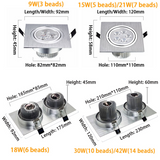 Dimmable 9W 15W 30W 42W COB LED Ceiling Lamp Spot Lights Square LED Recessed Downlights AC85~265V Room Lamps