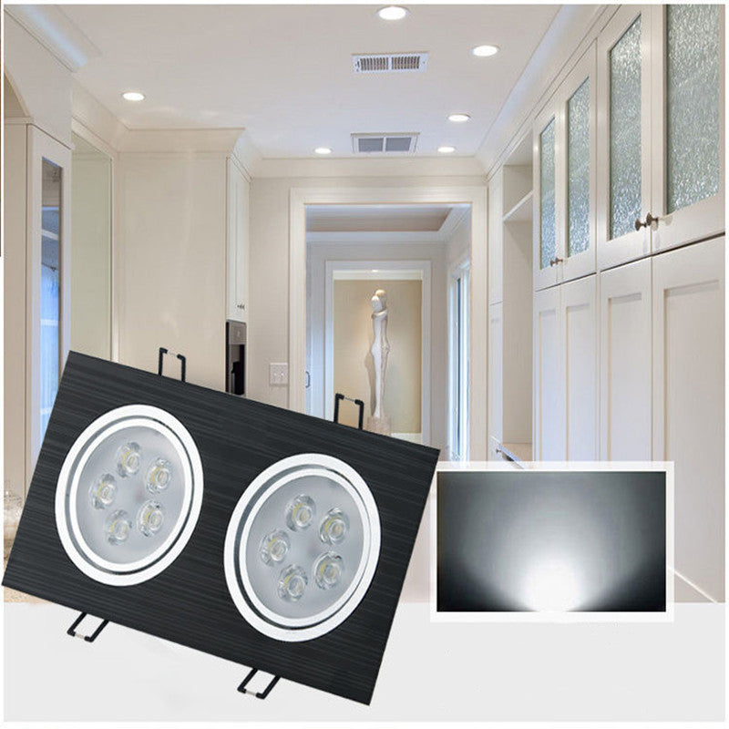 Dimmable 9W 15W 30W 42W COB LED Ceiling Lamp Spot Lights Square LED Recessed Downlights AC85~265V Room Lamps
