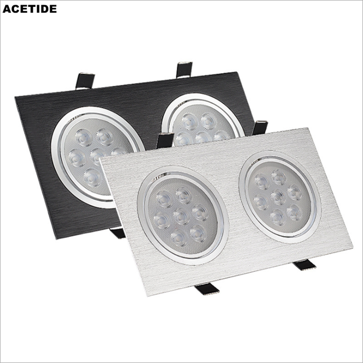 Dimmable 9W 15W 30W 42W COB LED Ceiling Lamp Spot Lights Square LED Recessed Downlights AC85~265V Room Lamps