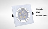 Dimmable 9W 15W 30W 42W COB LED Ceiling Lamp Spot Lights Square LED Recessed Downlights AC85~265V Room Lamps