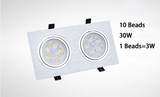 Dimmable 9W 15W 30W 42W COB LED Ceiling Lamp Spot Lights Square LED Recessed Downlights AC85~265V Room Lamps