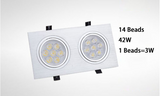 Dimmable 9W 15W 30W 42W COB LED Ceiling Lamp Spot Lights Square LED Recessed Downlights AC85~265V Room Lamps