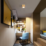 Modern Downlight LED Surface Mounted Ceiling Light Square Wood Color 9W 18W Spotlight For Dining Living Room