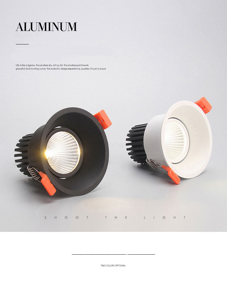 Dimmable LED downlight, 7W, 10W, 12W, 85-265V, COB, dimmable COB spotlight, downlight, ceiling light