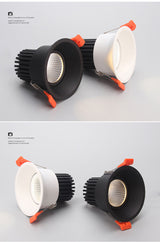 Dimmable LED downlight, 7W, 10W, 12W, 85-265V, COB, dimmable COB spotlight, downlight, ceiling light