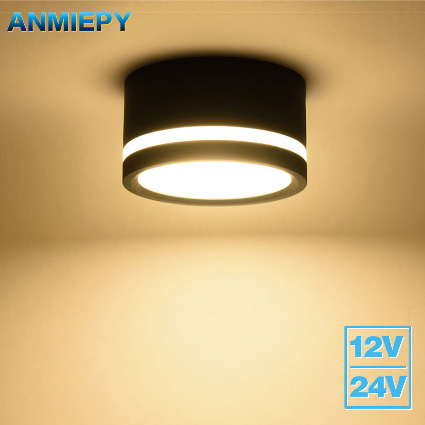 Led Downlight 12V 24V DC Ceiling Spot Light 3W 5W 7W 9W 12W 15W Dimmable Safety Voltage Recessed Indoor Lighting