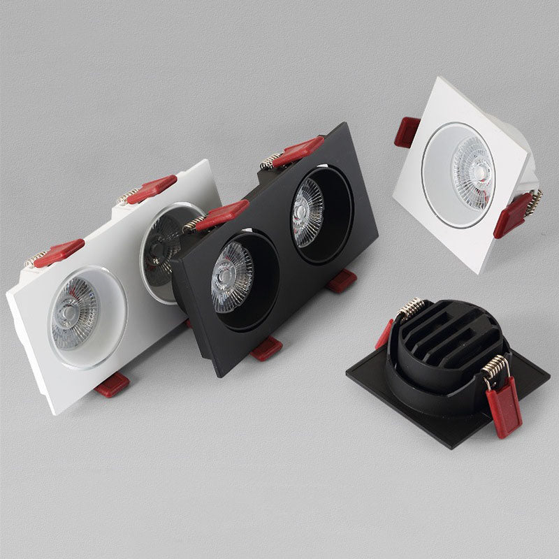 QIUBOSS Dimmable LED Embedded Downlights Bedroom 220V Led Spotlights COB Ceiling Lamps 7W 15W Recessed Light for Indoor Lighting