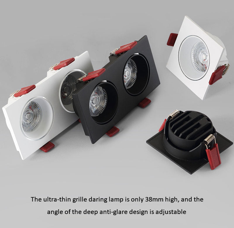 QIUBOSS Dimmable LED Embedded Downlights Bedroom 220V Led Spotlights COB Ceiling Lamps 7W 15W Recessed Light for Indoor Lighting