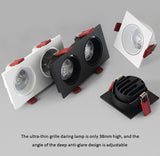 QIUBOSS Dimmable LED Embedded Downlights Bedroom 220V Led Spotlights COB Ceiling Lamps 7W 15W Recessed Light for Indoor Lighting