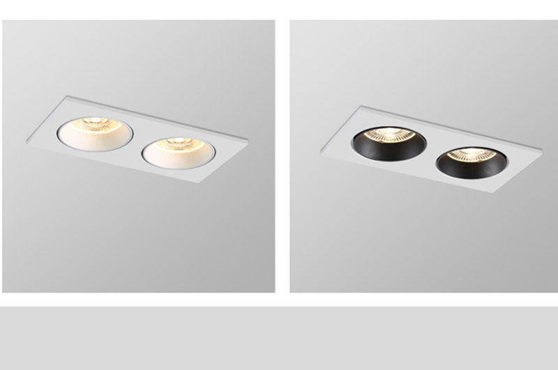 QIUBOSS Dimmable LED Embedded Downlights Bedroom 220V Led Spotlights COB Ceiling Lamps 7W 15W Recessed Light for Indoor Lighting