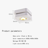 Angle Adjustable Folding Square Surface Mounted Downlight Ceiling Lamp 7W 10W 12W LED COB Spot Light AC220V 230V Ceiling Light