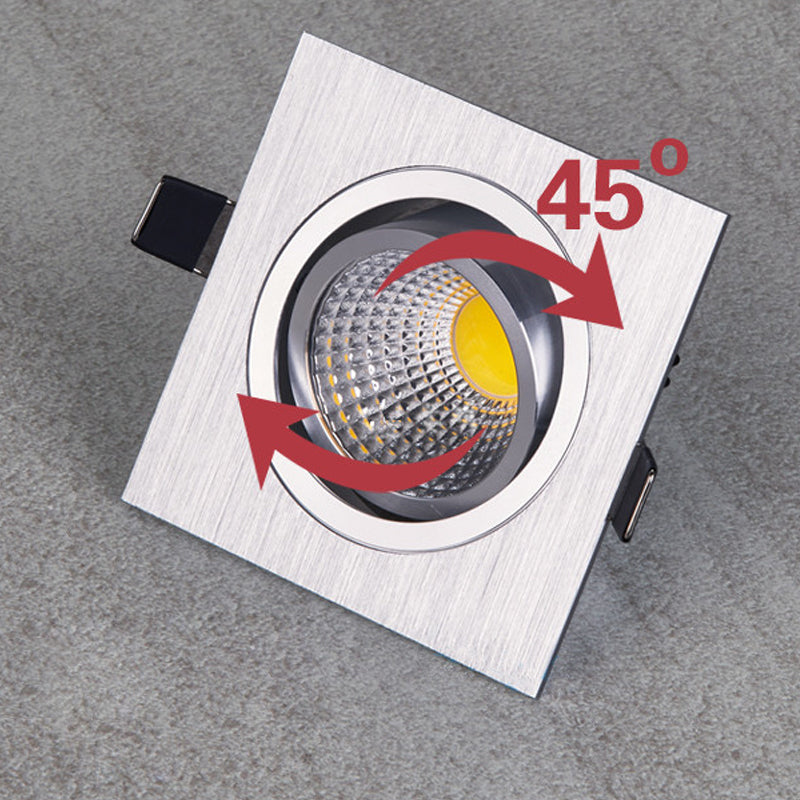Square Recessed LED COB Downlight LED Spot light decoration Rotatable 5w 10w 20w Ceiling Lamp