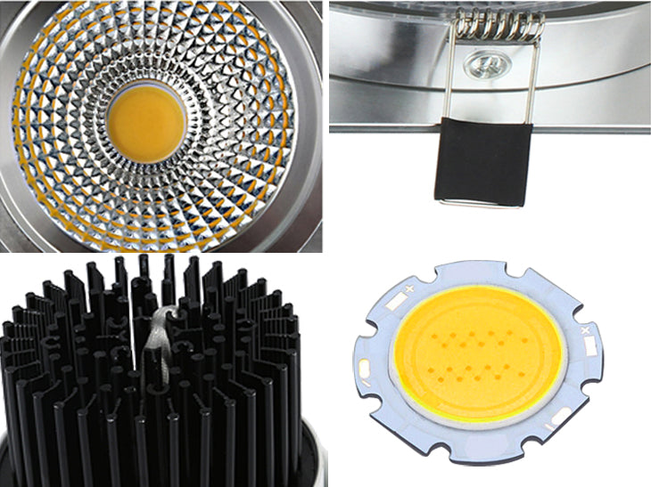 Square Recessed LED COB Downlight LED Spot light decoration Rotatable 5w 10w 20w Ceiling Lamp
