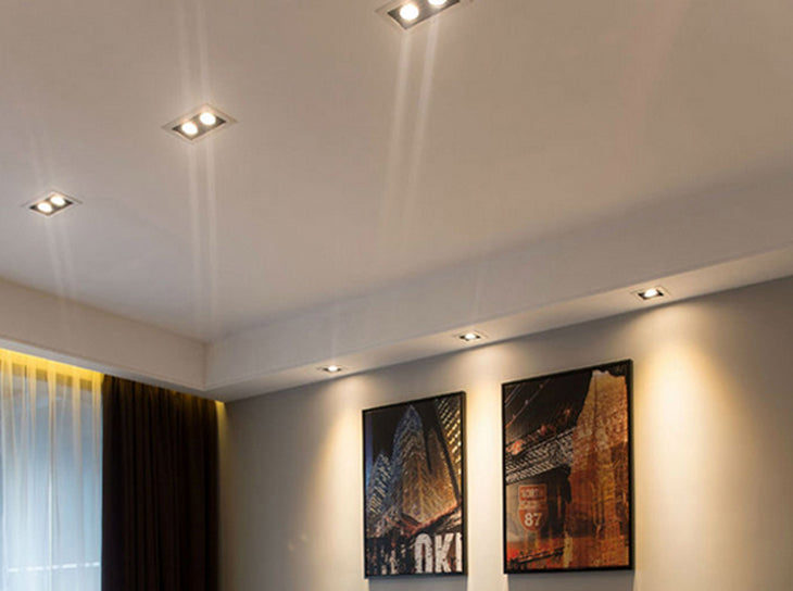 Square Recessed LED COB Downlight LED Spot light decoration Rotatable 5w 10w 20w Ceiling Lamp