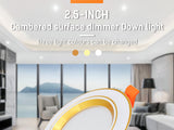 LED Downlight Ultra Thin 2.5inch Tri-color AC220V 5W Downlight Alumium Indoor Bedroom Office Lightings Lamp LED Spot Light
