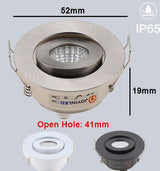 Recessed Waterproof Downlights IP65 COB Adjustable Mini Spot light for LED Chip Dimmable Bathroom Outdoor Home Lighting