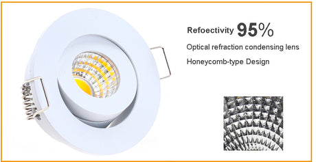 Recessed Waterproof Downlights IP65 COB Adjustable Mini Spot light for LED Chip Dimmable Bathroom Outdoor Home Lighting