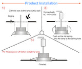 Recessed Waterproof Downlights IP65 COB Adjustable Mini Spot light for LED Chip Dimmable Bathroom Outdoor Home Lighting