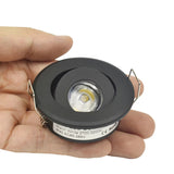 1W Mini led Downlight Cabinet Recessed Spot light led Driver Pure Nature Warm white and White Silver Black body AC85-265V