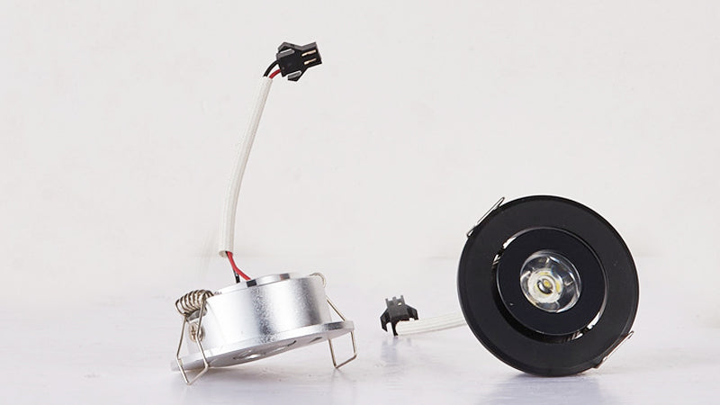 1W Mini led Downlight Cabinet Recessed Spot light led Driver Pure Nature Warm white and White Silver Black body AC85-265V