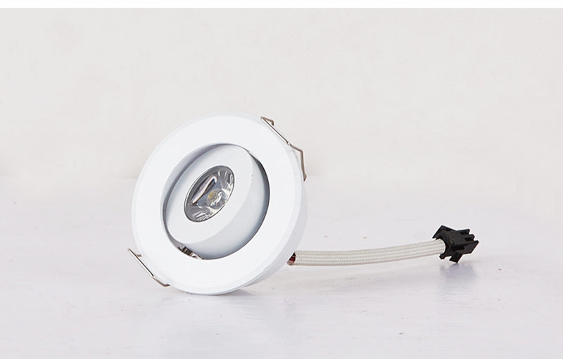 1W Mini led Downlight Cabinet Recessed Spot light led Driver Pure Nature Warm white and White Silver Black body AC85-265V
