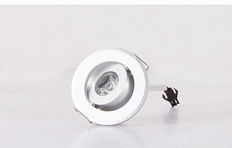 1W Mini led Downlight Cabinet Recessed Spot light led Driver Pure Nature Warm white and White Silver Black body AC85-265V