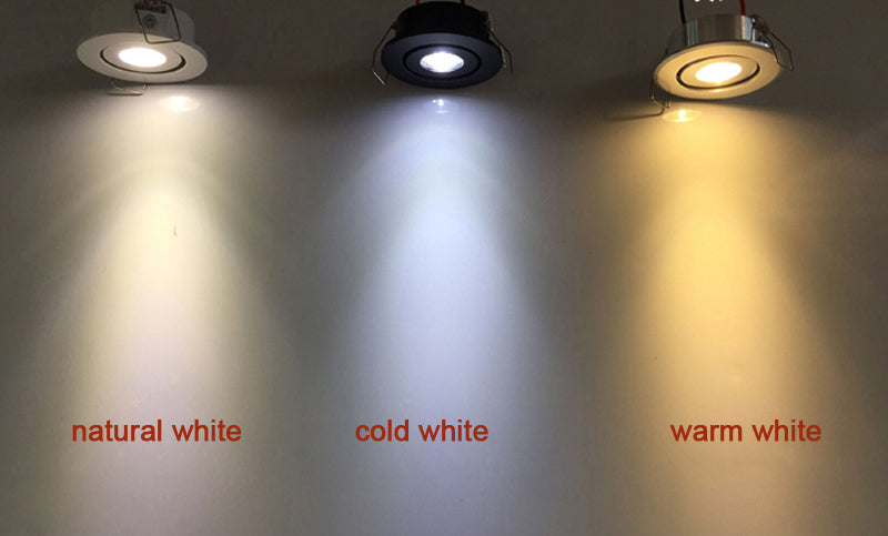 1W Mini led Downlight Cabinet Recessed Spot light led Driver Pure Nature Warm white and White Silver Black body AC85-265V