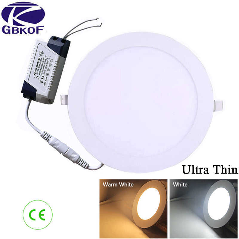 Dimmable LED Panel Light 3W 6W 9W 12W 15W 25W Recessed Ceiling LED Downlight Indoor Spot Light AC110V 220V Driver Included