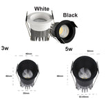 Anti-Corrosion Dimmable LED Downlight 3W 5W Anti-Glare Ceiling Lamp Recessed Spot Lighting Bedroom Kitchen COB