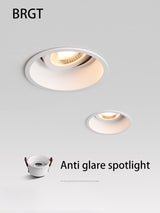 BRGT LED Spot Lights Recessed Downlight Aluminum Ceiling 5W 7W 12W 20W Cut Size 75mm Focus Lamp 110V 220V For Kitchen Home Indoor Lighting